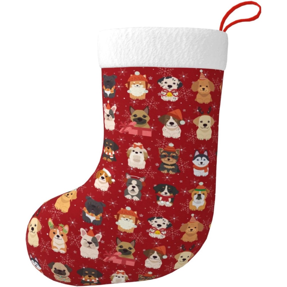 Cute Christmas Dogs Christmas  - огляд і ціна Christmas Stocking Hanging