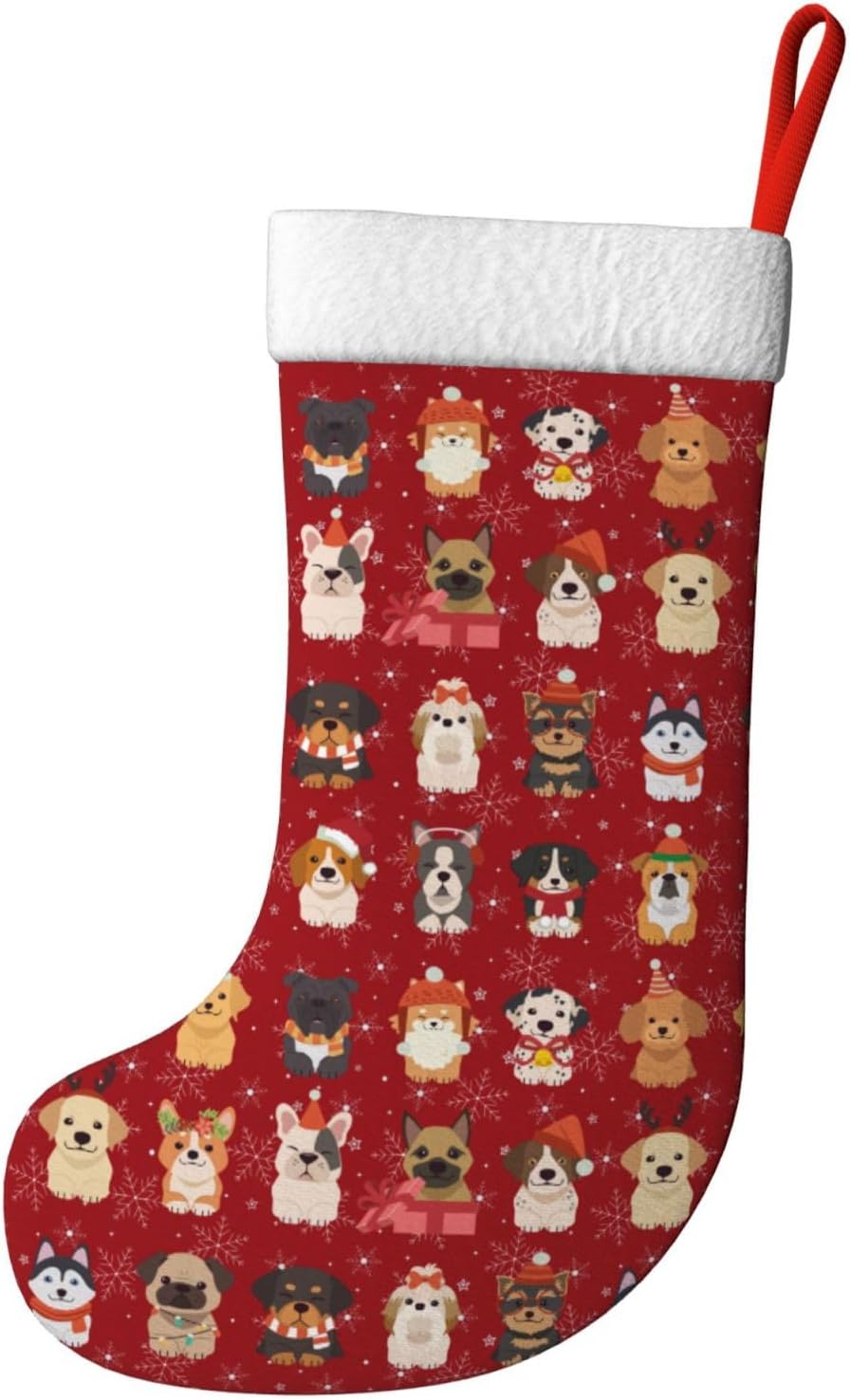 Cute Christmas Dogs Christmas  - огляд і ціна Christmas Stocking Hanging