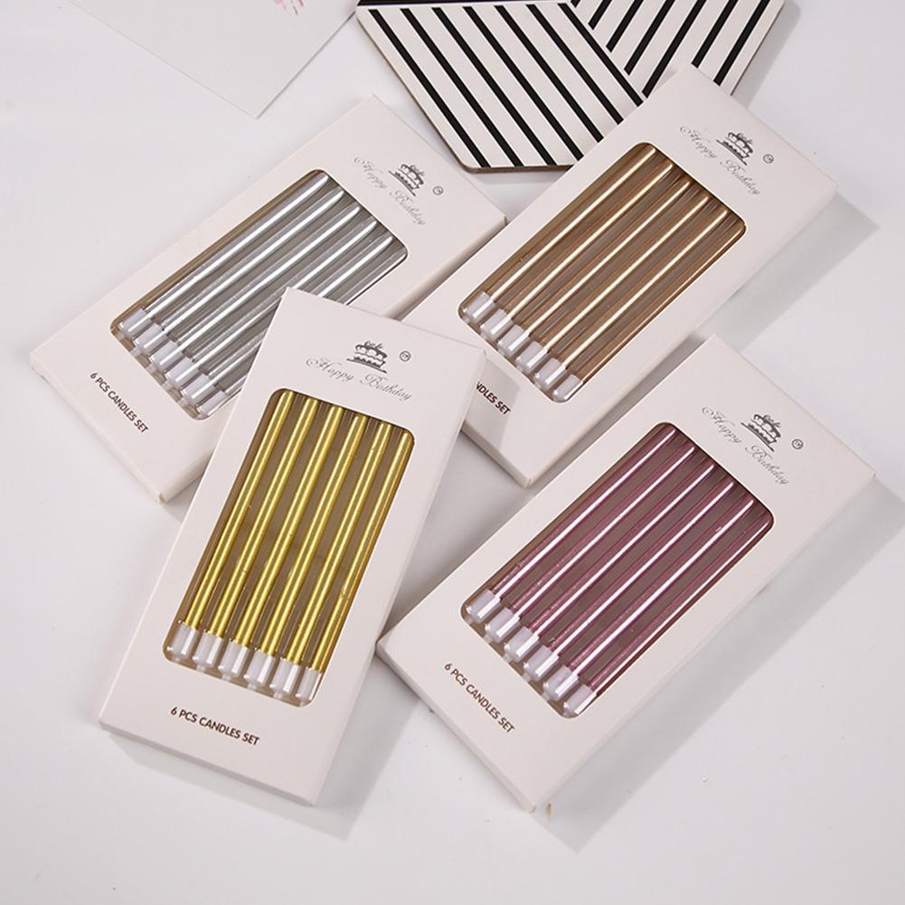 6/18pcs Metal Gold Silver Birt - огляд і ціна Holiday Candle Set